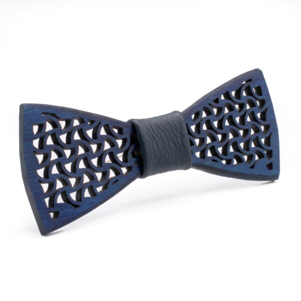 Wood Bow Tie Trigonometry blue