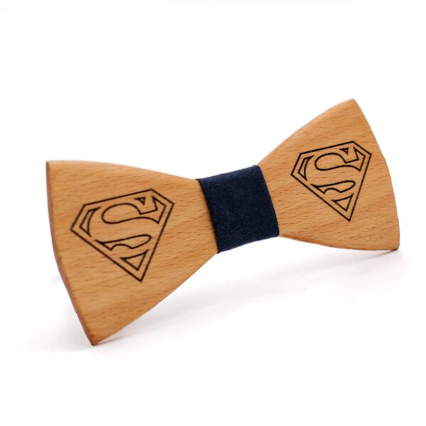 Wood Bow Tie Superman