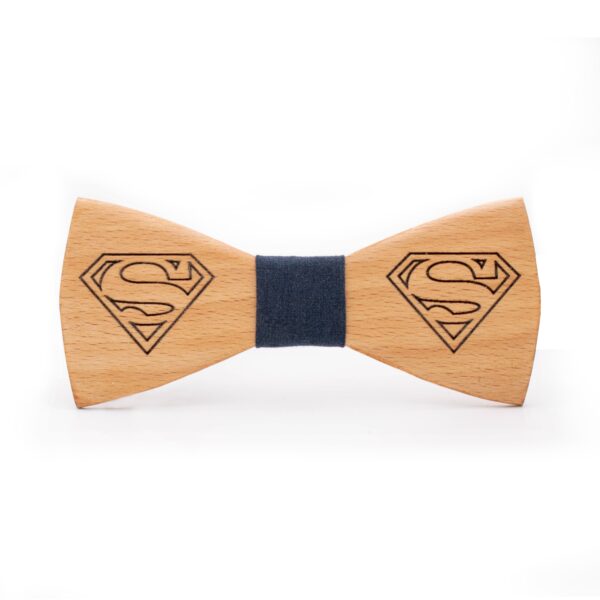 Wood Bow Tie Super man