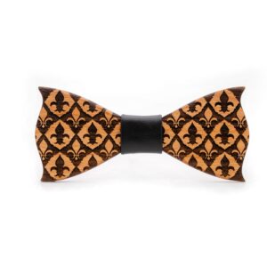 Wood Bow Tie Royal black lather
