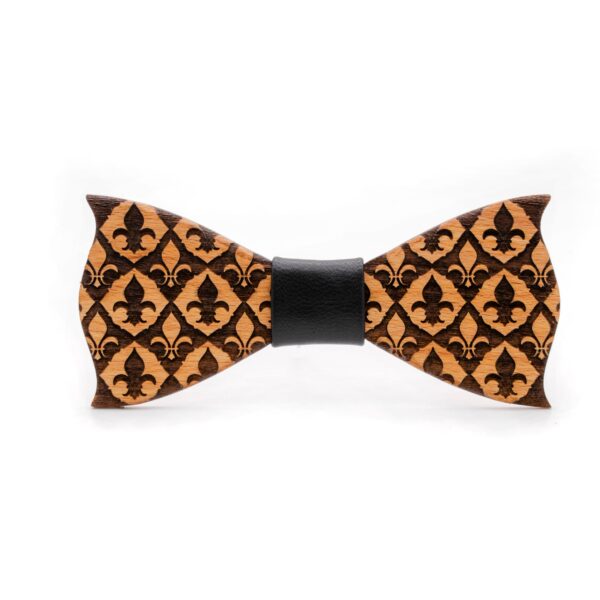 Wood Bow Tie Royal black lather