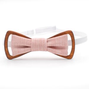 Wooden Bow Tie Peachy