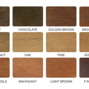wood color swatch chart