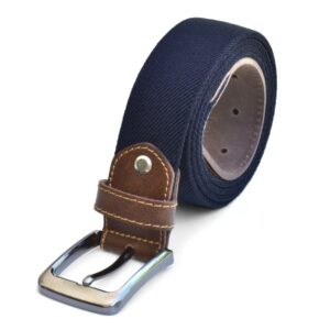 elastic color blue belt mens stretchy