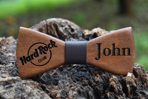 Custom Wooden Bow Tie Personalized
