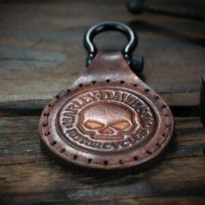 harley leather key chain