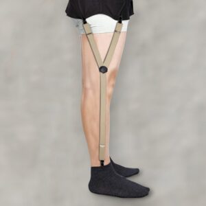 man wearing Shirt Sock Stays Y shape