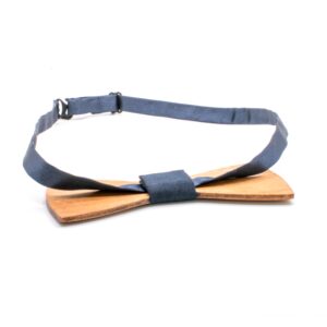 wooden bow tie celtic oak with cord back