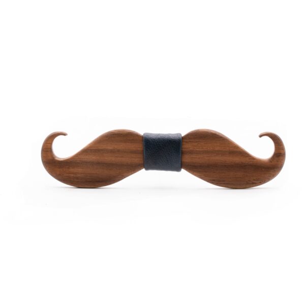 Wooden Bow Tie moustache american walnut