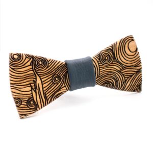 van gogh wooden bow tie starry night mens