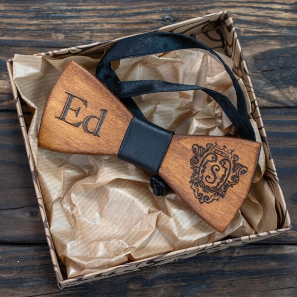 Custom Wooden Bow Tie Personalized