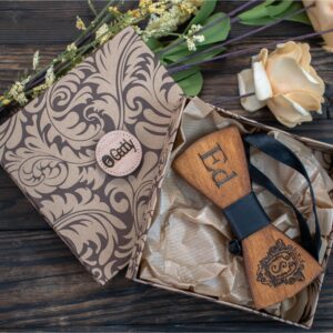 Custom Wooden Bow Tie Personalized