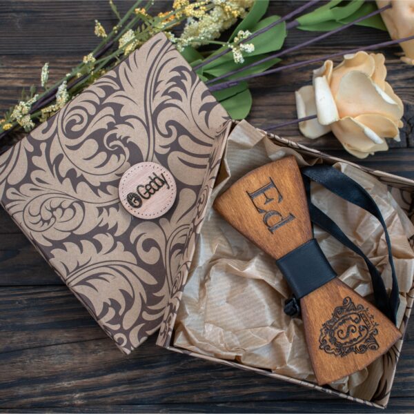 Custom Wooden Bow Tie Personalized