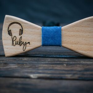 Custom Wooden Bow Tie Personalized