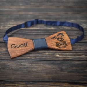 Custom Wooden Bow Tie Personalized