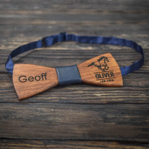 Custom Wooden Bow Tie Personalized
